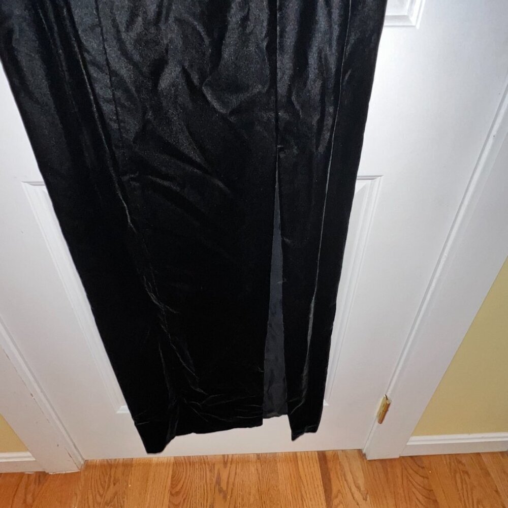 Vintage 90's Bob Mackie Black Velvet Evening Gown Size 6 - Picture 5 of 6